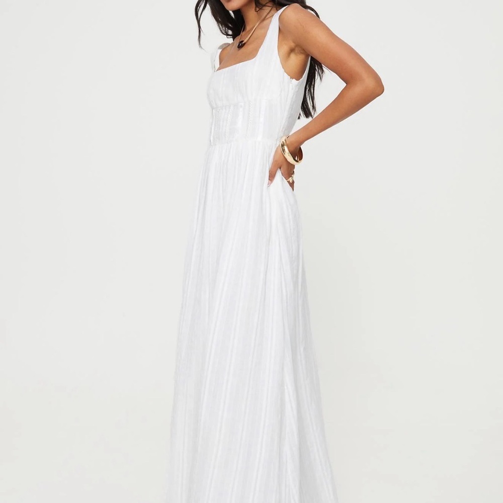 Princess Polly Lorinda Maxi Dress White Lower Impact